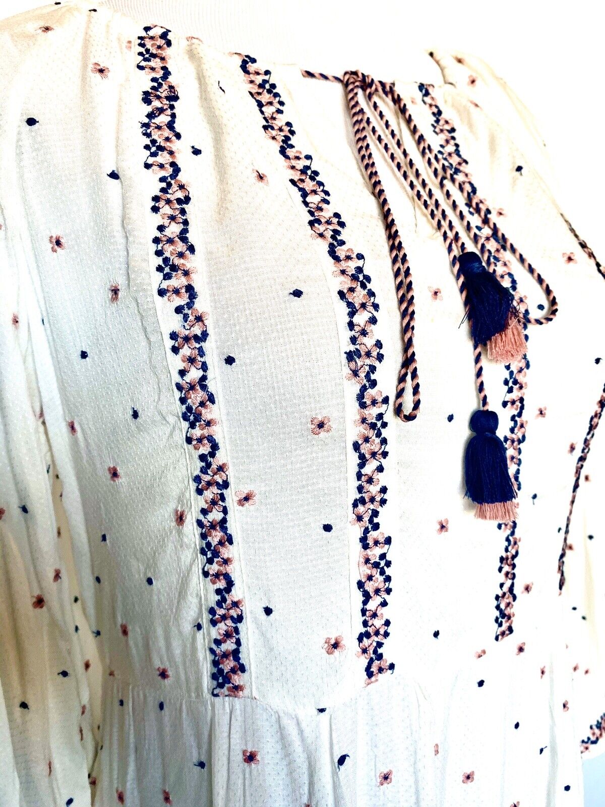 VELVET Graham & Spencer Boho Isilda Embroider Dress Retail $238 Price $79 S NWT
