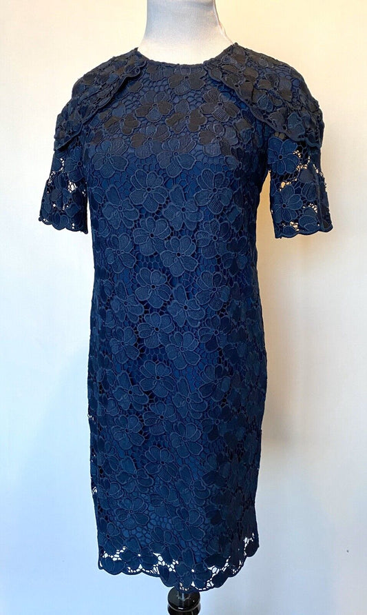 Juicy Couture Black Label Navy Lace Dress 2 Retail 298 Price $69 NWT