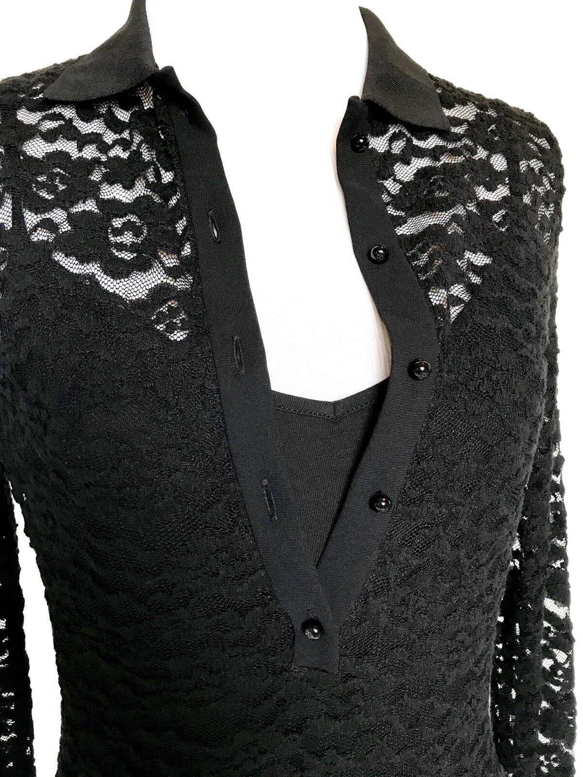 Carolina Herrera Black Lace Top. NWT Retail $325 Price $149 Size XS