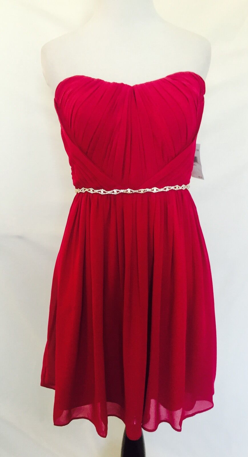 A.Drea Pink Prom Formal Diamante Strapless Dress. NWT Retail $98 Price 38