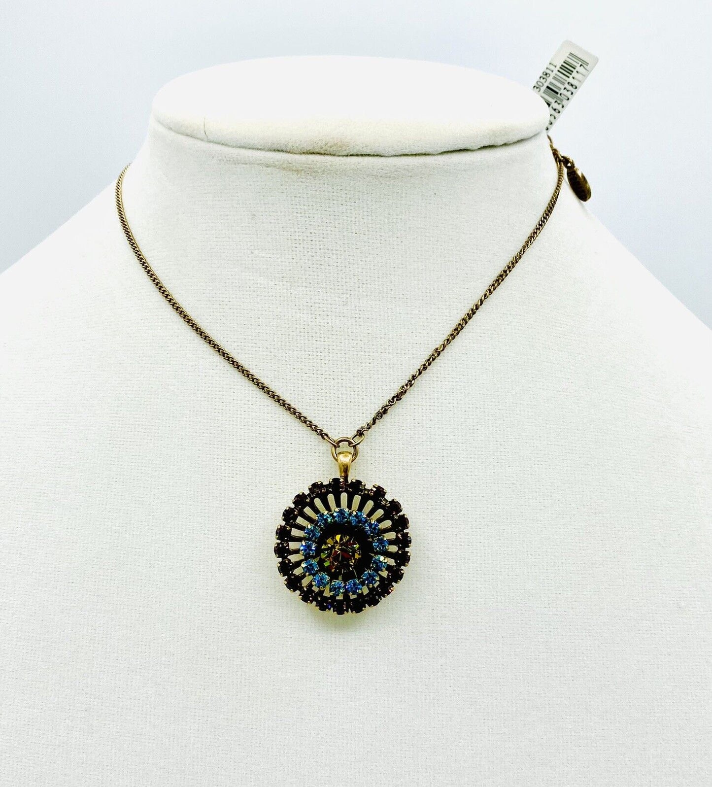 Pilgrim Jewelry Genuine Swarovski Crystal Pendant Necklace 14 Ct Gold Plated $18
