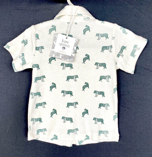 Kate Quinn Organic Cotton SS Collared Top Price $28 Ribbed 12-18 M