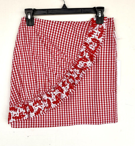 J Marie embroidered Maddie check skirt size XS Retail $70 Price $35 NWT