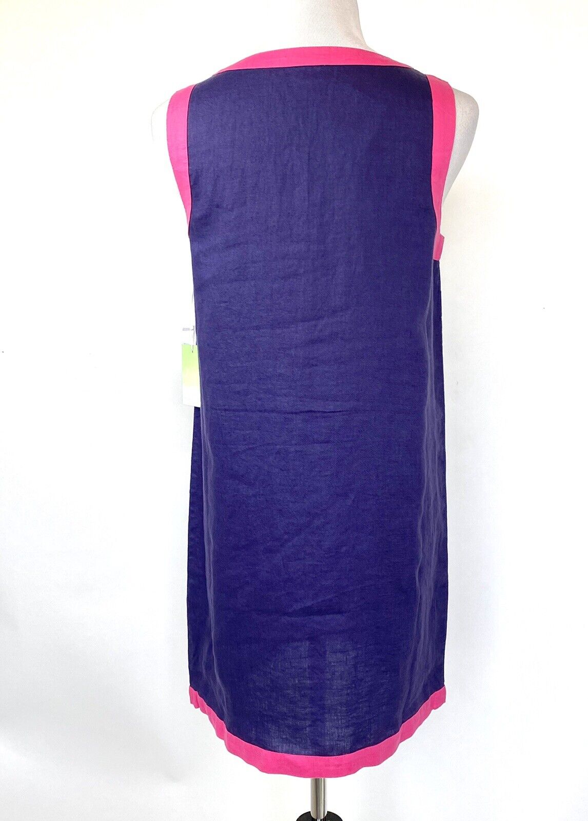 Sigrid Olsen 100% Linen Blue Sleeveless Dress. Retail $119 Price $55 Size M NWT