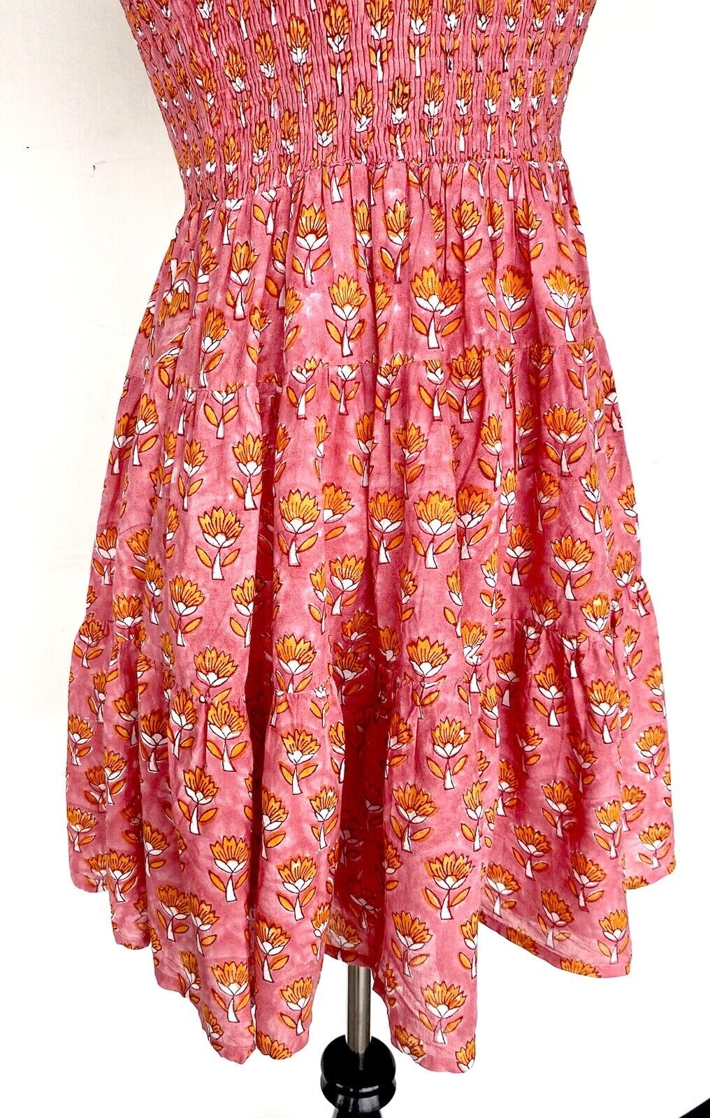 J Marie Elena Smocked Ruched Tiered Dress size XS Retail $158 Price $70 NWT