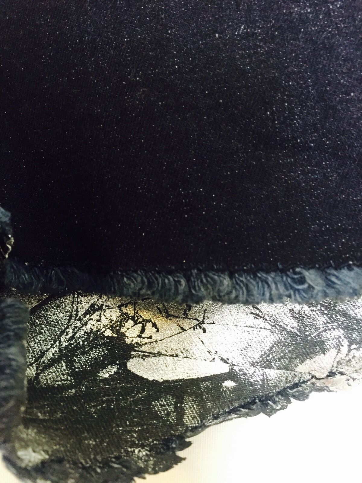 BLEULAB Reversible jean shorts.retails $198 price $39 SILVER CRACK FOIL 23 Waist