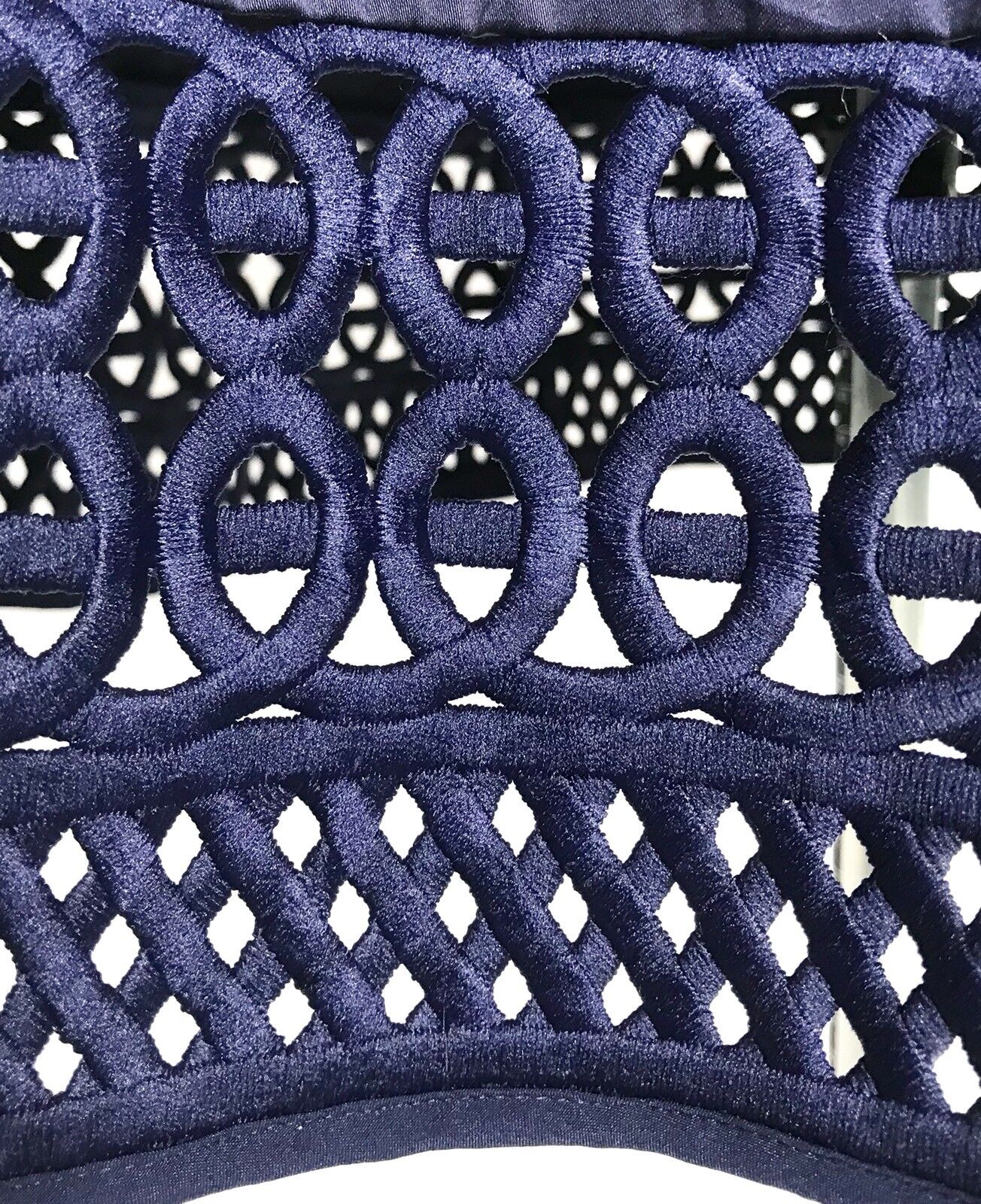 Ted Baker Blue Lace High Waist Cutout Dress Size 12 Retail $309 Price $136 NWT