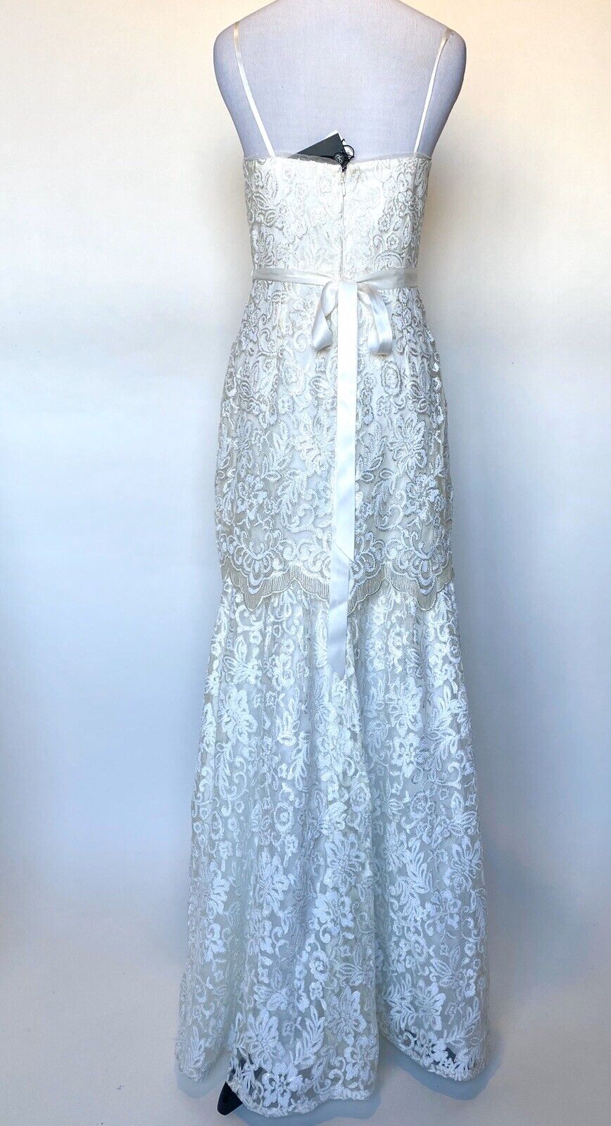 Adrianna Papell Ivory Sequin  Wedding Dress NWT Size 2 Retails $399 Price $189