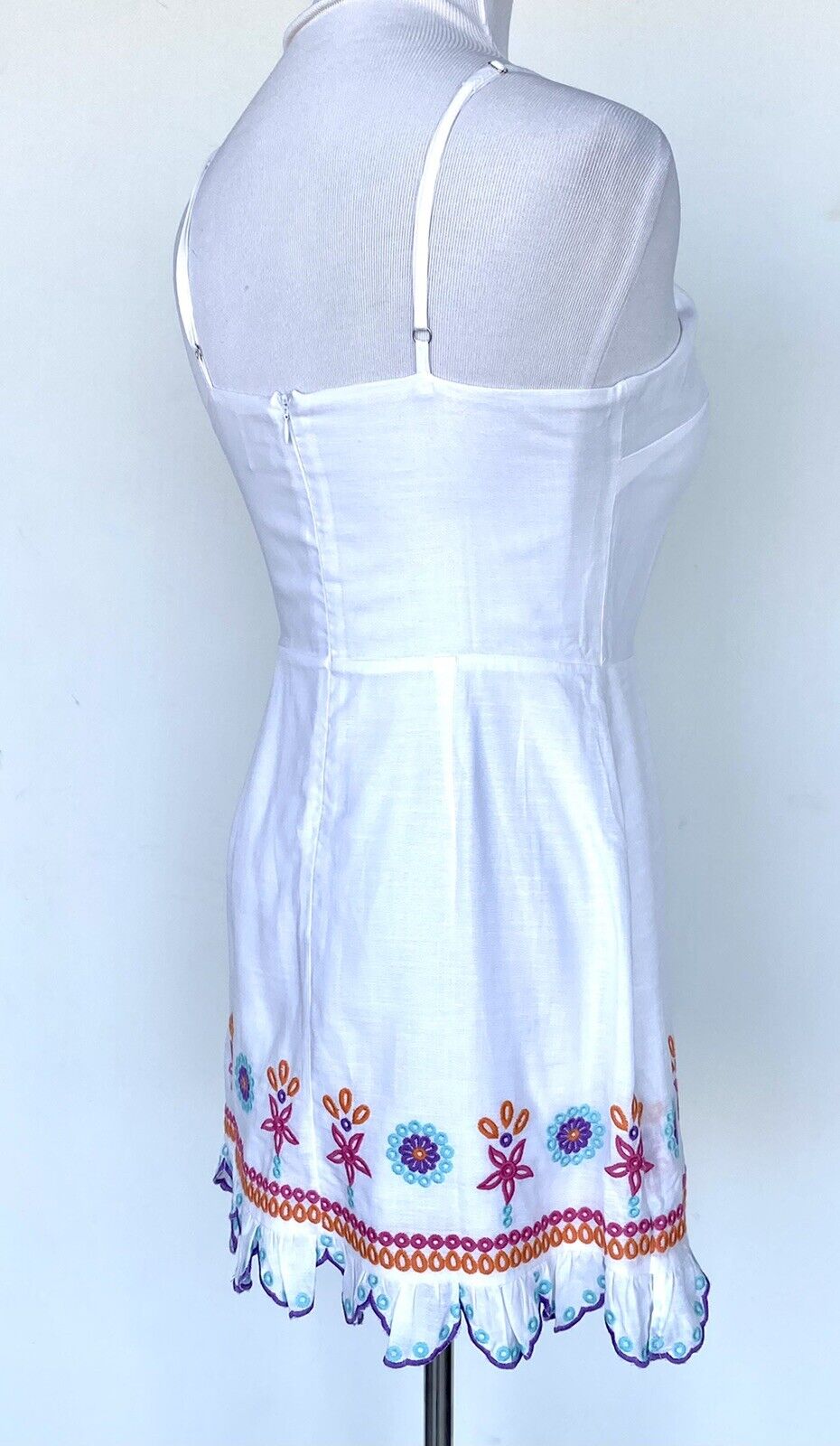 J Marie White embroidered  Mila Dress size S Retail $88 Price $49 NWT