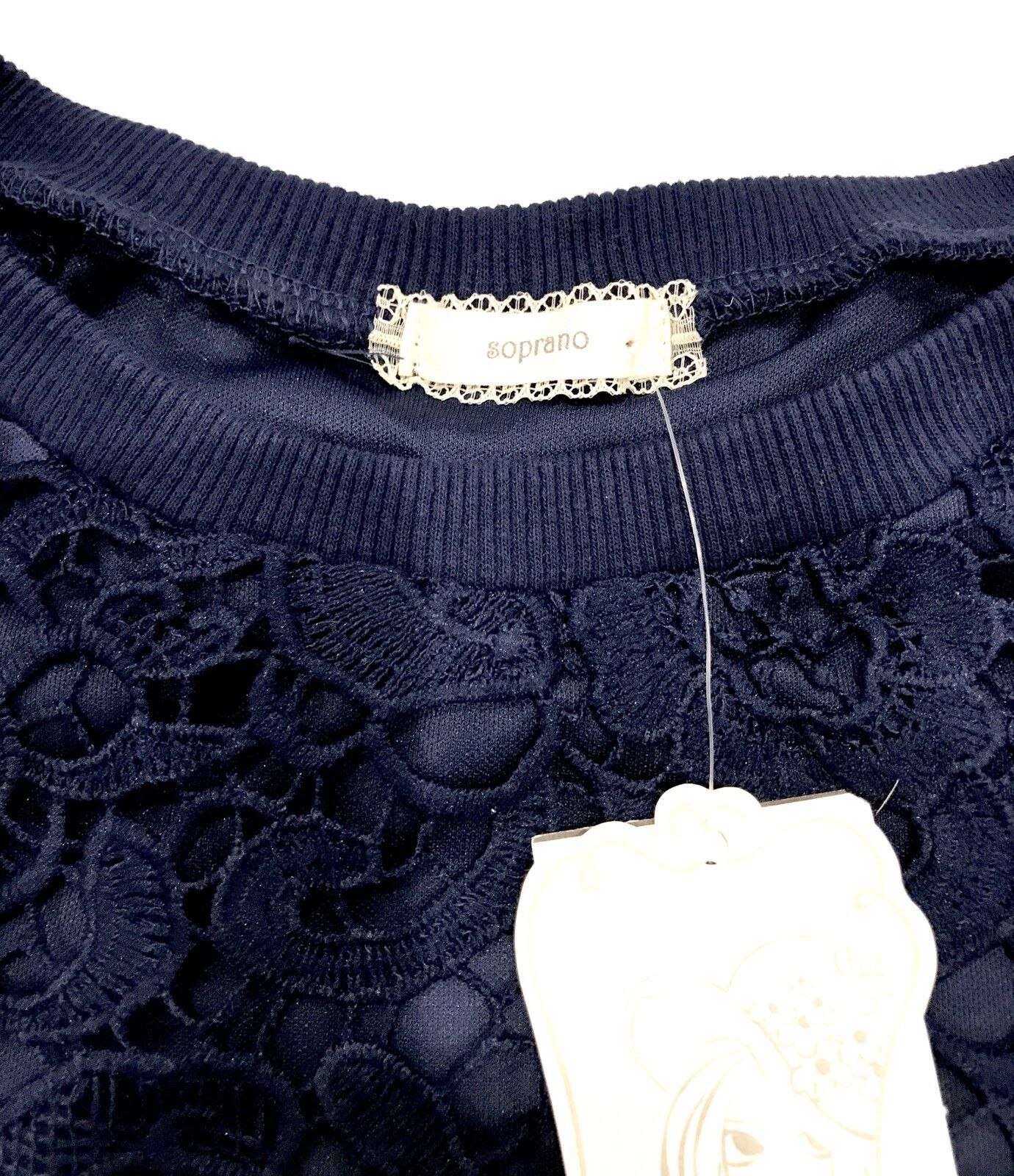 Soprano Blue Lace Girls Top. Retails $38 NWT Price $27.  Age 10-12 Size M