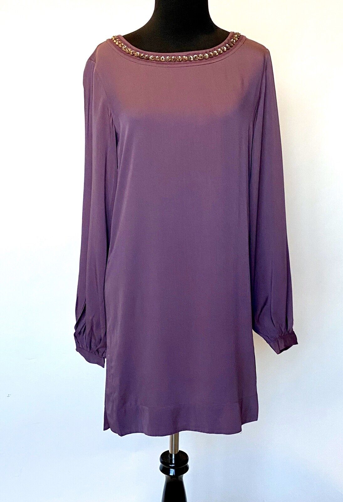 Elizabeth And James Purple Sequin Neck Tunic Dress. Retails $395 Price 88 XS NWT