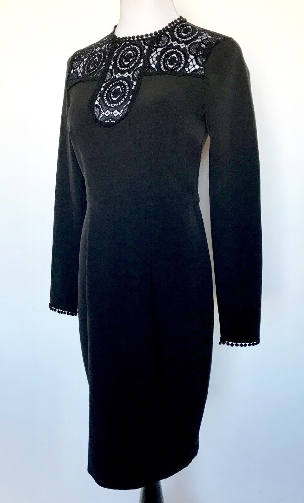 Alexia Admor Black Lace Panel Dress. Retail $225 Price $98 Size S NWT