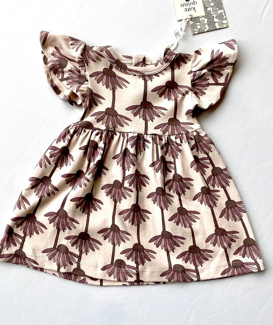 Kate Quinn 100% Organic Cotton Flutter Sleeve Dress Retail $46 Price $32 6-12 M