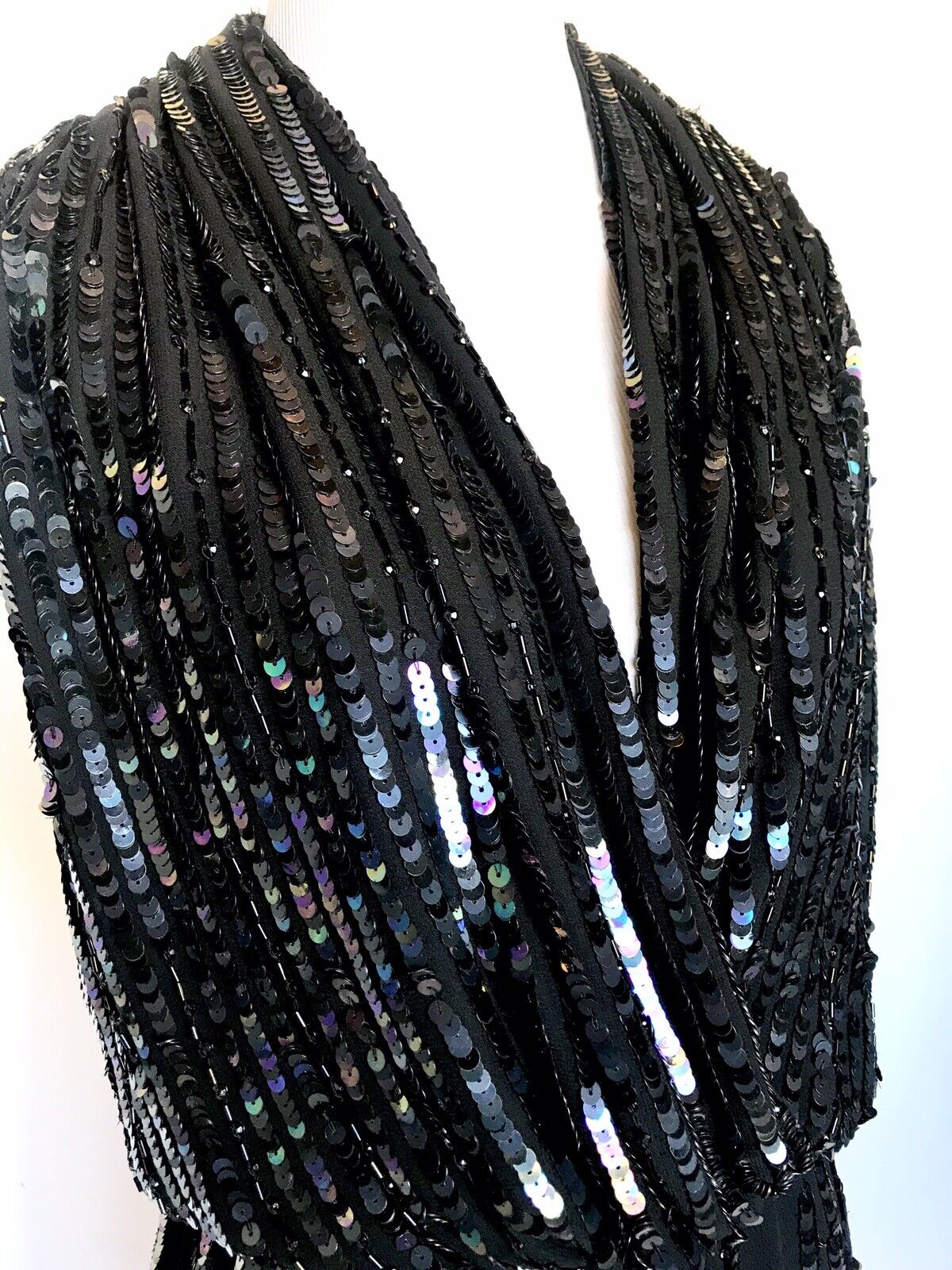 Parker Black Prom Party Sequined Cocktail Dress XS Retails 495 Price $128 NWT