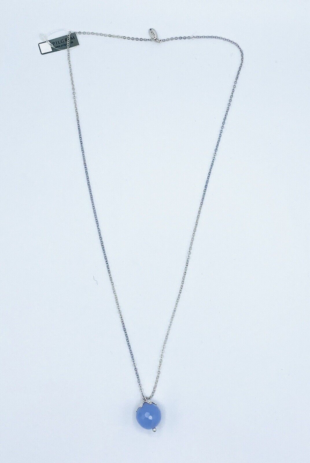 Pilgrim Skanderborg Quartz Necklace. Sterling Silver Plated Lilac Price $15