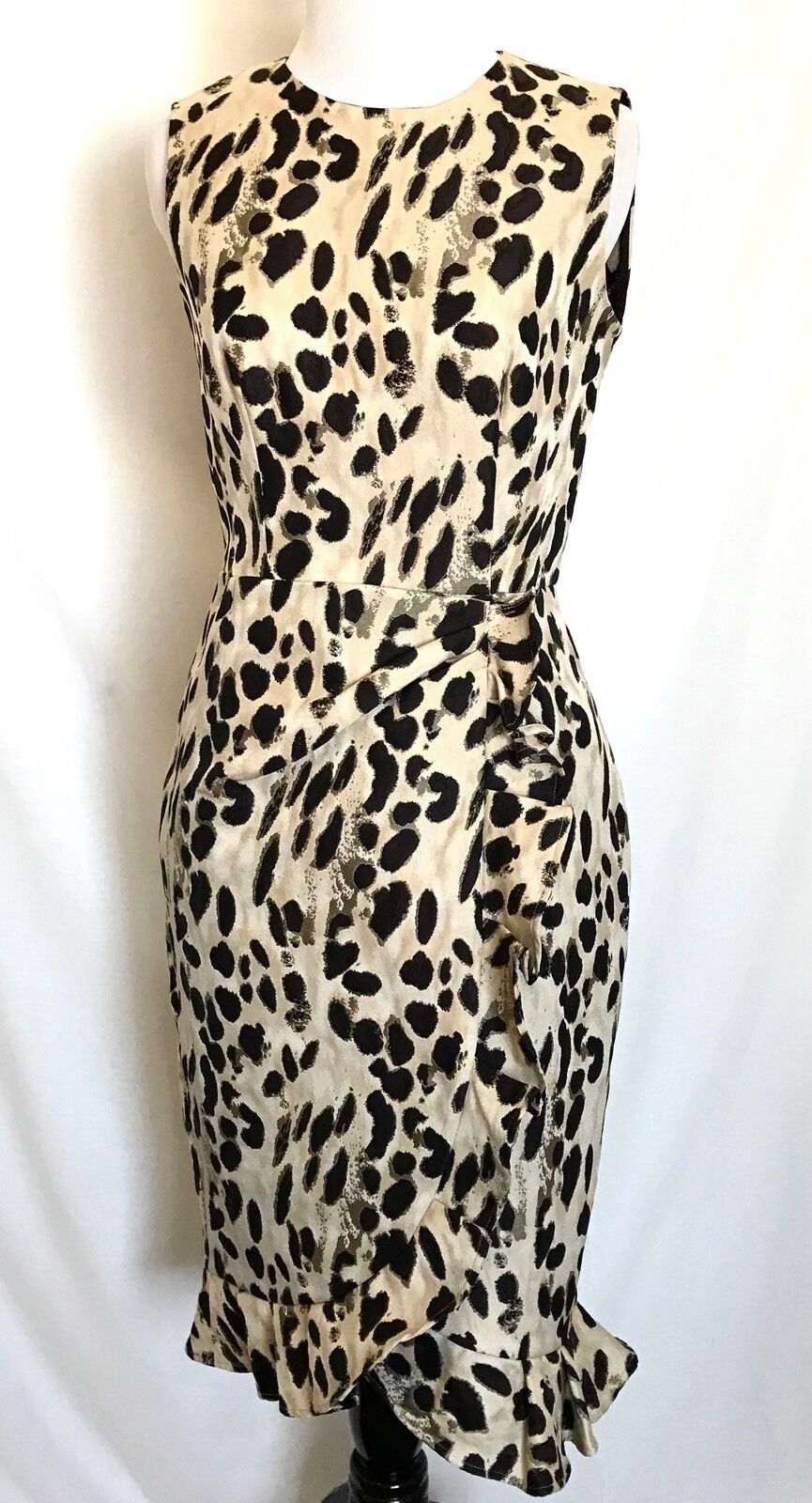 Carolina Herrera Animal Print Ruffle Dress. Retails $860 NWT Price $369 Size 2