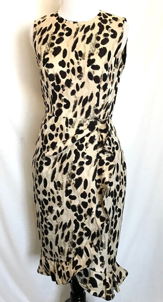 Carolina Herrera Animal Print Ruffle Dress. Retails $860 NWT Price $369 Size 2