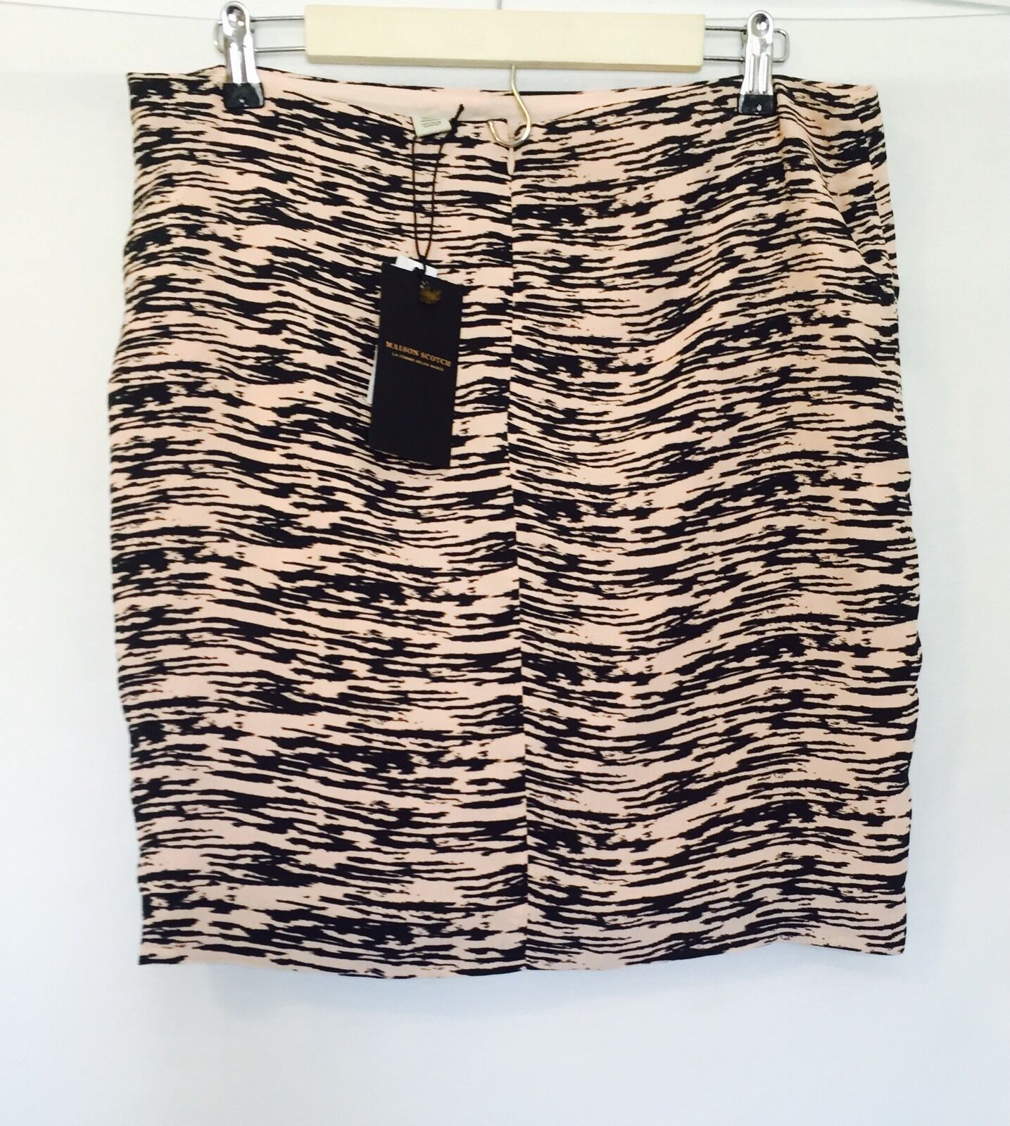 Maison Scotch Scotch & Soda Black Peach Wrap Skirt NWT Retail $119 Price $56 XL