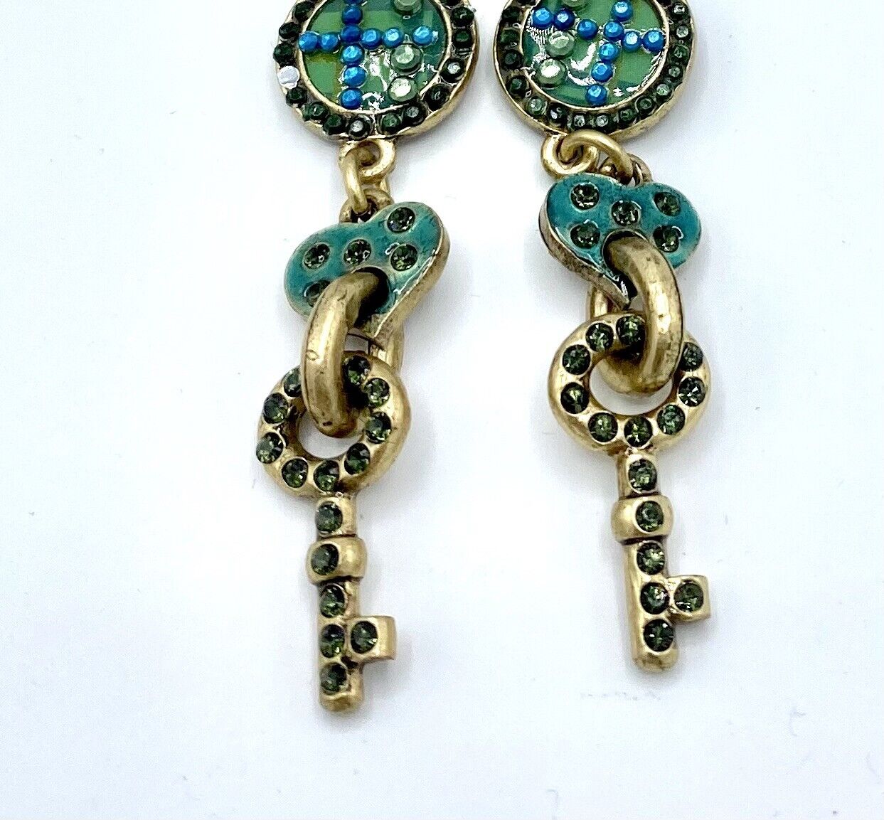 Pilgrim 14 Carat Gold Plated Swarovski Crystal Enamel Star Earrings $19