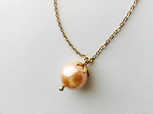 Pilgrim Bead Gem Necklace In Blush Pink. 16 Carat Gold Plate Price $12.50 NWT