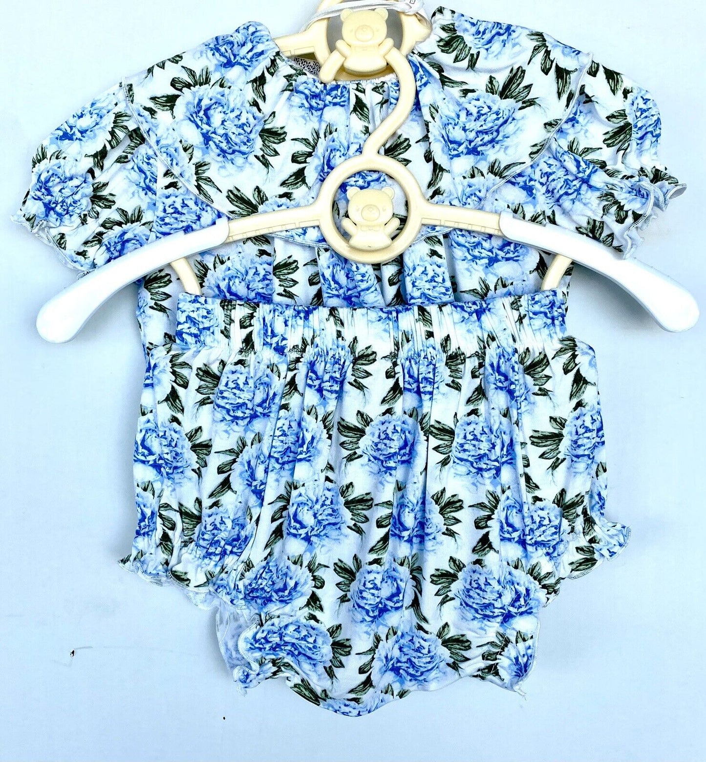 Kate Quinn Soft Bamboo Top & Bloomer Retail $56 Price $34 6-12 M Blue Peony