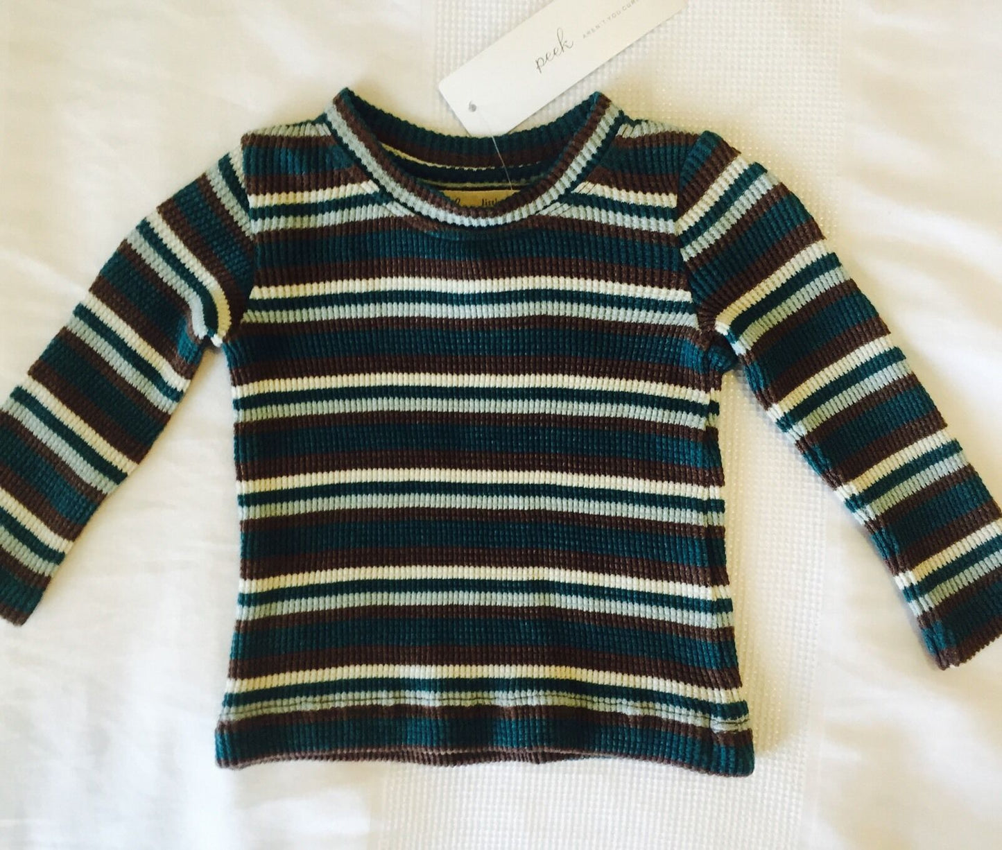 Peek Little Peanut Teal Stretch Long Sleeve Top NWT. 0-3 Months. Price $ 12.95
