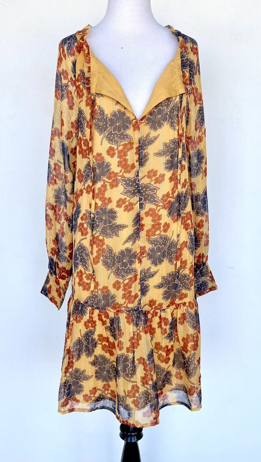 Maison Scotch & Soda Gold Metallic Dress. NWT Retail $148 Price $76 Size XS