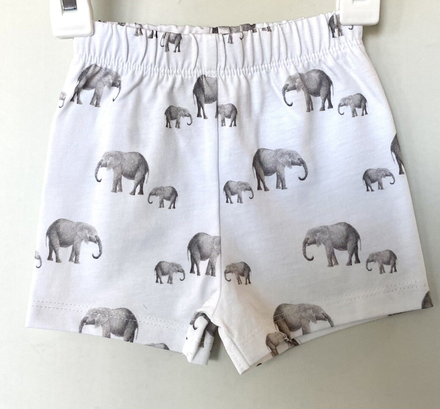 Monsoon London Elephant Tee & Shorts Set 0-3 M Price $32 100% Soft Cotton NWT