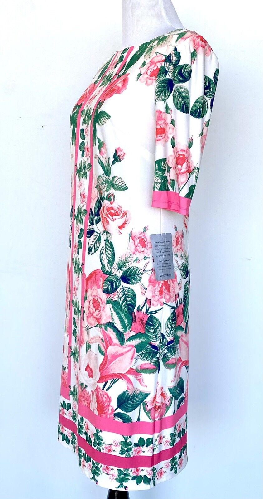 Eliza J Pink Floral Stretch Tunic Dress NWT Retails $128 Price $69 Size 0