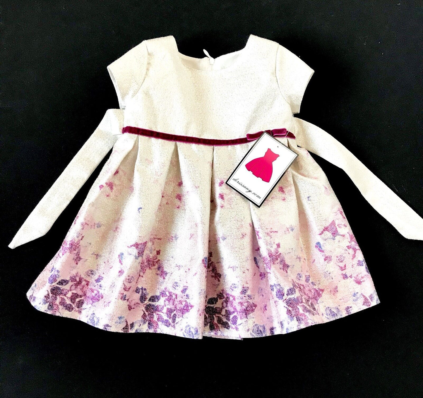 Dorissa Silver Thread Sparkle Dress Age 12 Months NWT Retails $48 Price $29
