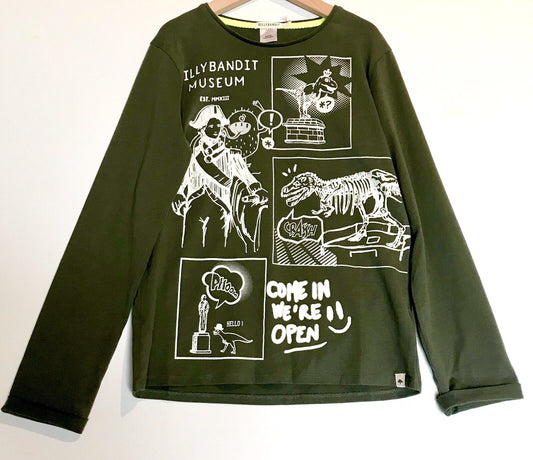 Billy Bandit Museum Dinosaur Skeleton LS Top. Retails $34 Price $25 Age 10 NWT