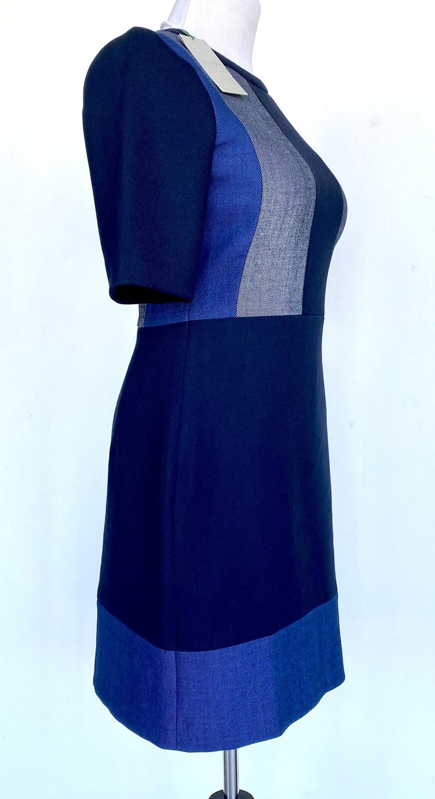 HOBBS LONDON Bea Navy Azure Short Sleeve Dress size 4 Retail $290 Price $134 NW