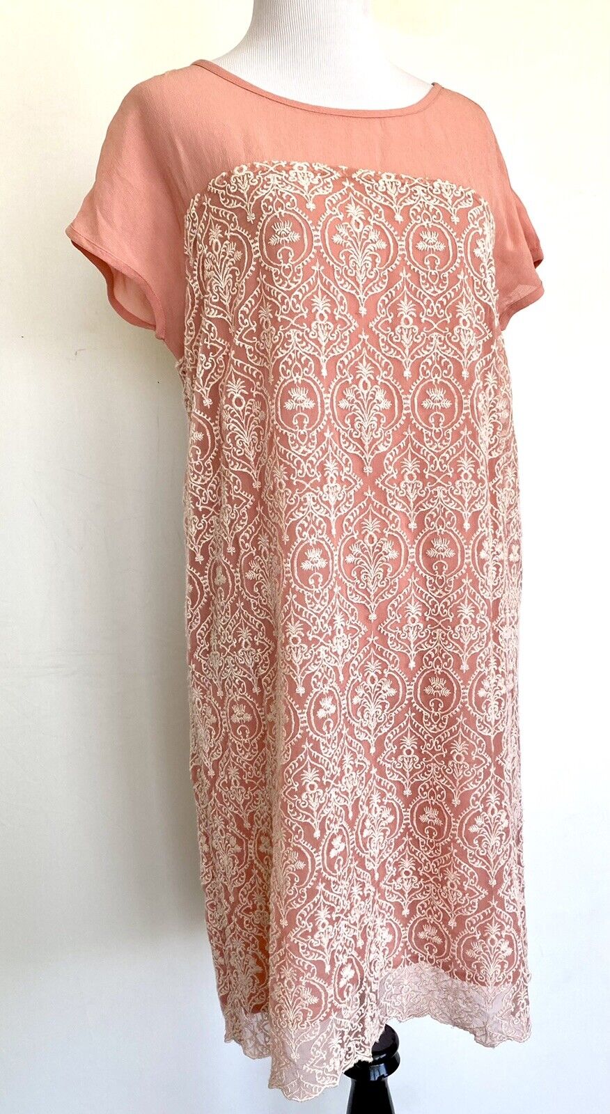 Sundance Catalogue Rose Palace Embroidered Dress Retails $168 Price $52 Petite M