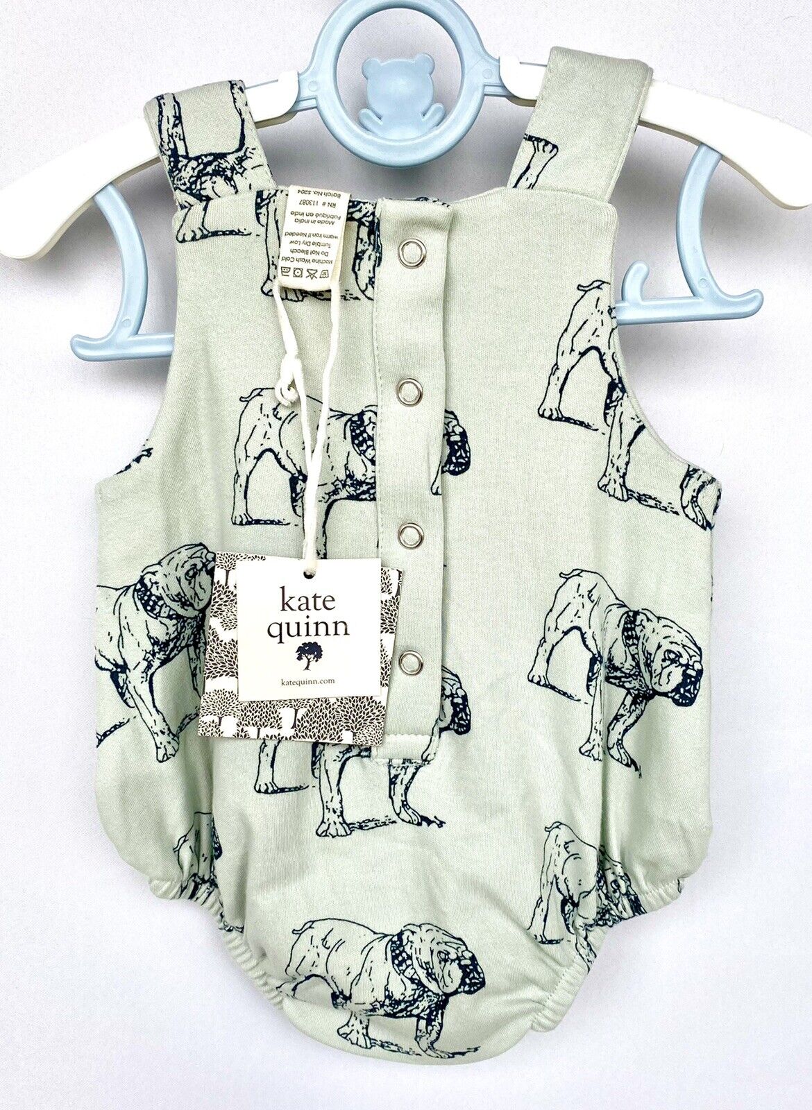 Kate Quinn 100% Organic Cotton Overall Bubble Romper Retail $36 Price $28 0-3M