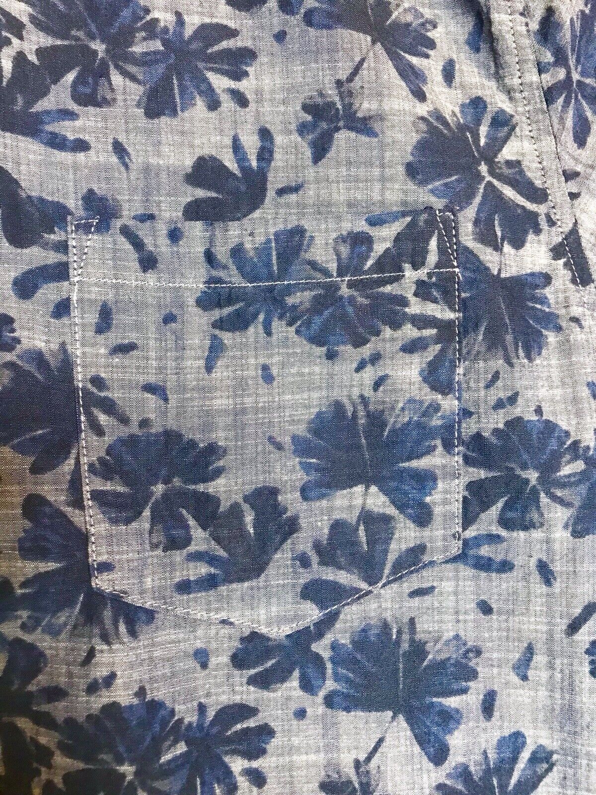 Civil Society Blue Leaf SS Shirt. Retail $65 Price $29 NWT Size M