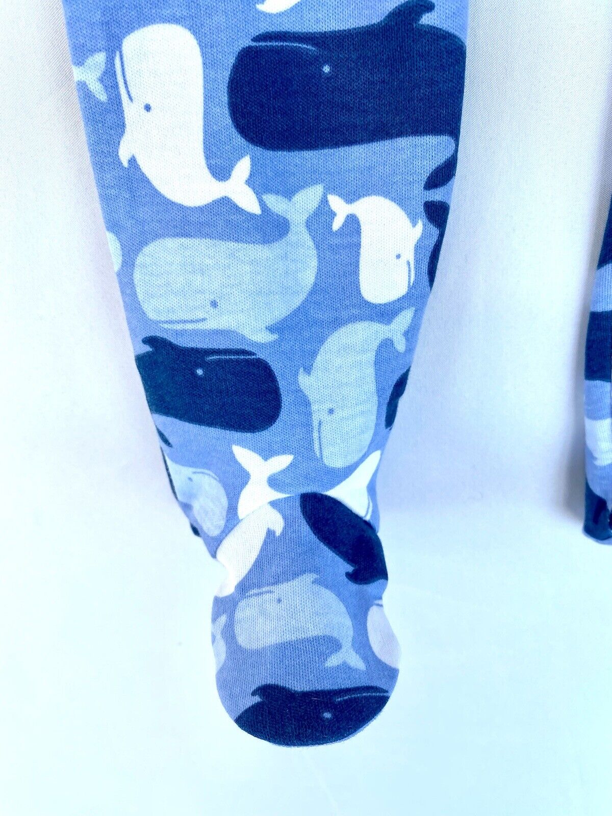 Nordstrom Baby Whales Soft 100% Cotton Sleepsuit Footie NWT  Price $22 9 Month