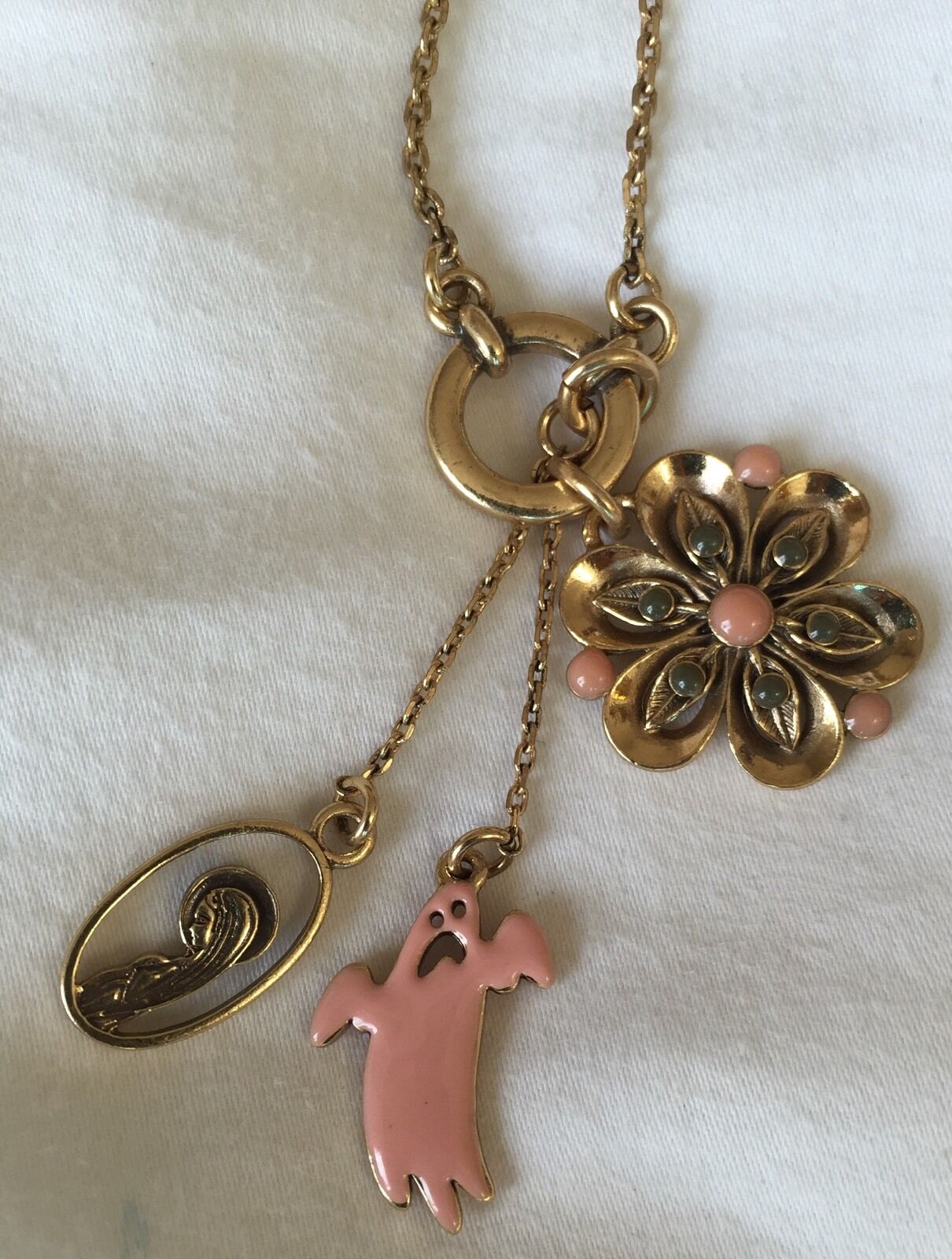 Pilgrim Ghost And Mary Charm Necklace. Price $15