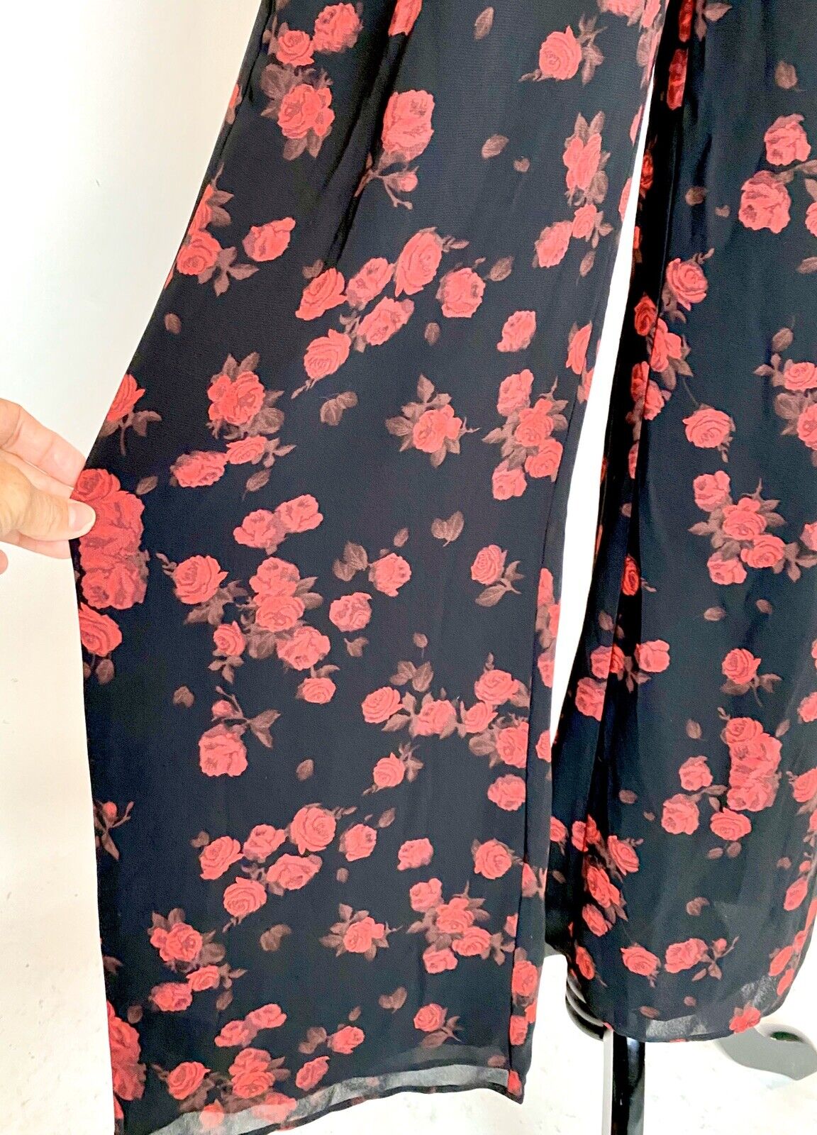 Michael Kors Black & Red Rose Jumpsuit NEW Retail $155 Price $79 Sz P (XS)