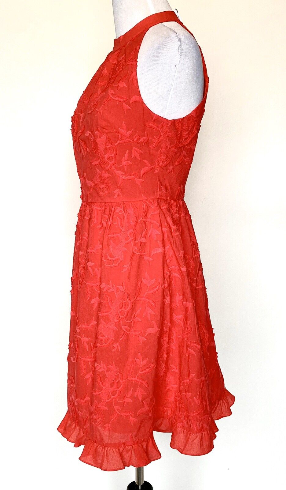 Ted Baker Halterneck Frill Embroidered Dress 1 (US 0-2)Retail $349 Price $115