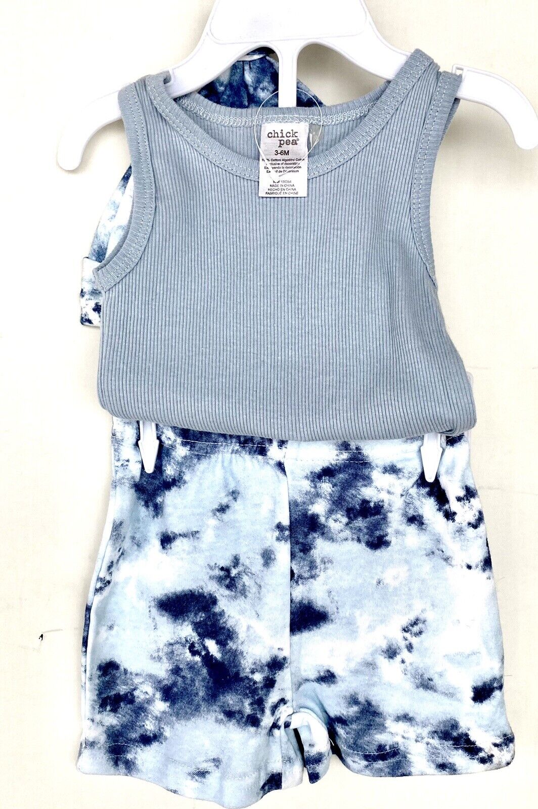 chickpea 3 Pc Set Tie Dye Retail $24 Price $18 3-6 Months NWT Body Hat Shorts