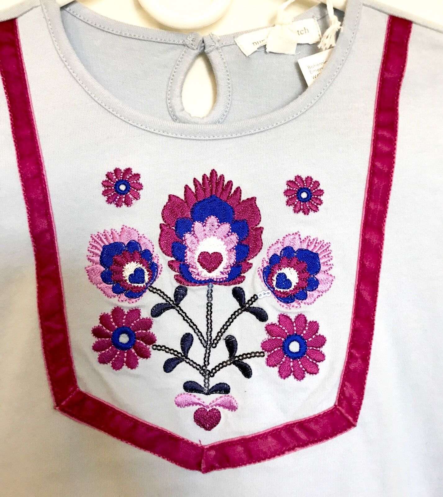 Pumpkin Patch Blue Embroidered Top. NWT Age 4 Price $12.50