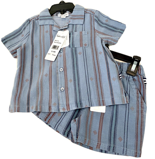 Splendid Soft Linen Mix Shirt & Shorts. Retail $60 Price $29 NWT 12-18 Months