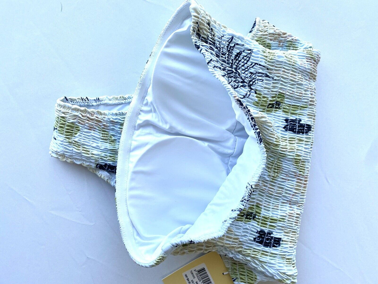 Charlie Holiday Gigi Strapless Smocked Swimsuit XS Retail $94 Price $48 NWT
