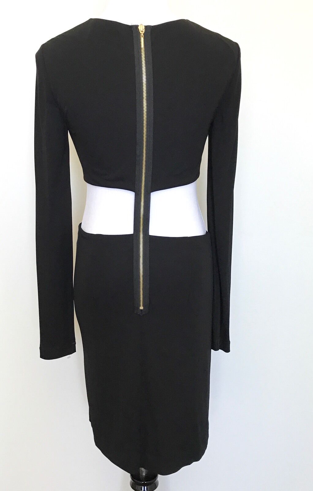 Rachel Zoe Black Shay Draped  Dress. CutoutsZip Back. Retail $345 Price $149 (6)