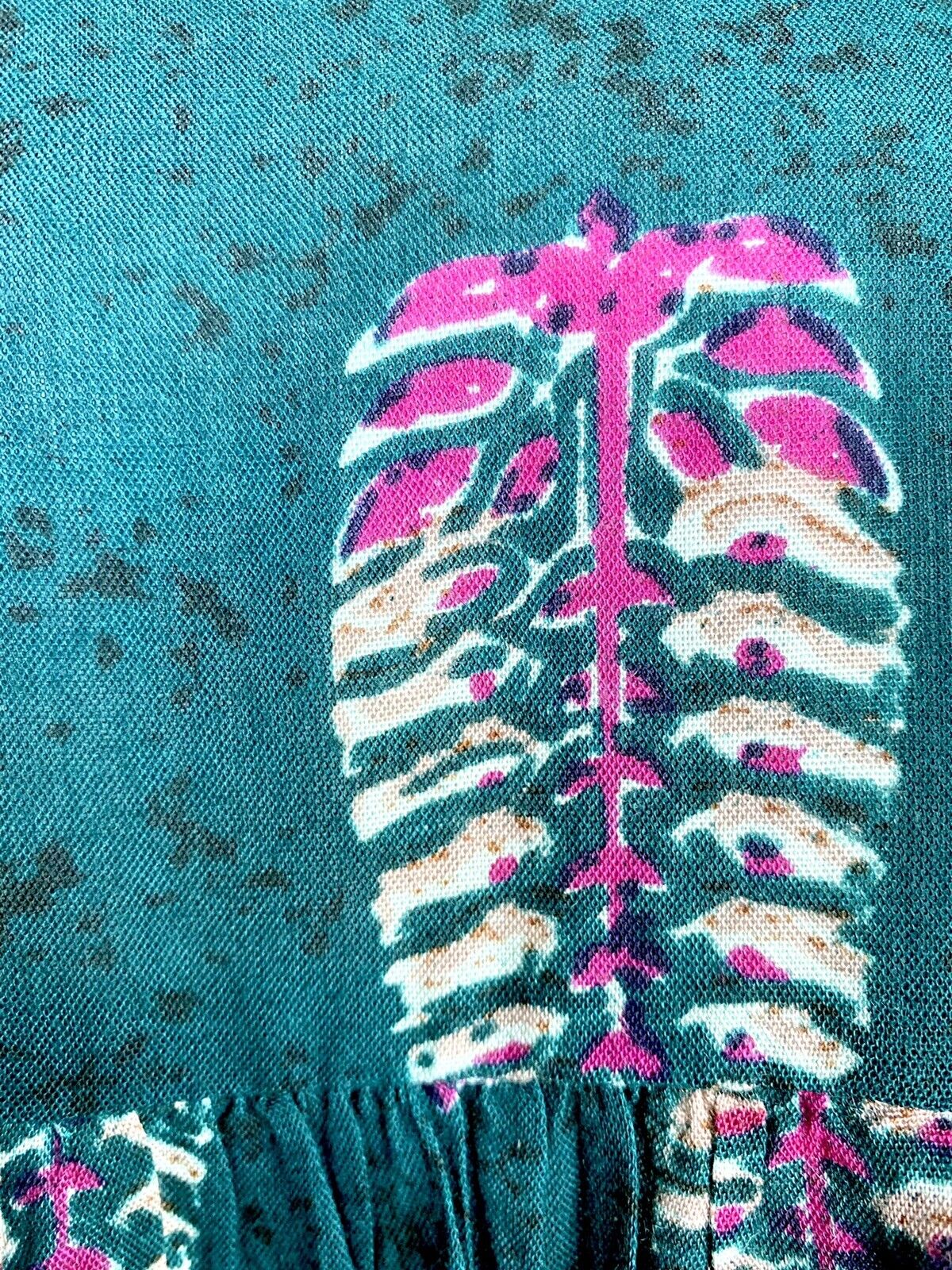 World Market Kaitlin Teal Feathers Sleeveless Dress / Cover Up S/M Price $29 NWT