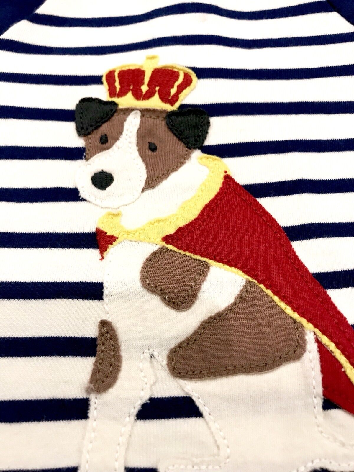 Mini Boden Royal Dog Appliqué Raglan Top 3-6 Month Retail $25 Price $19.50 NWT