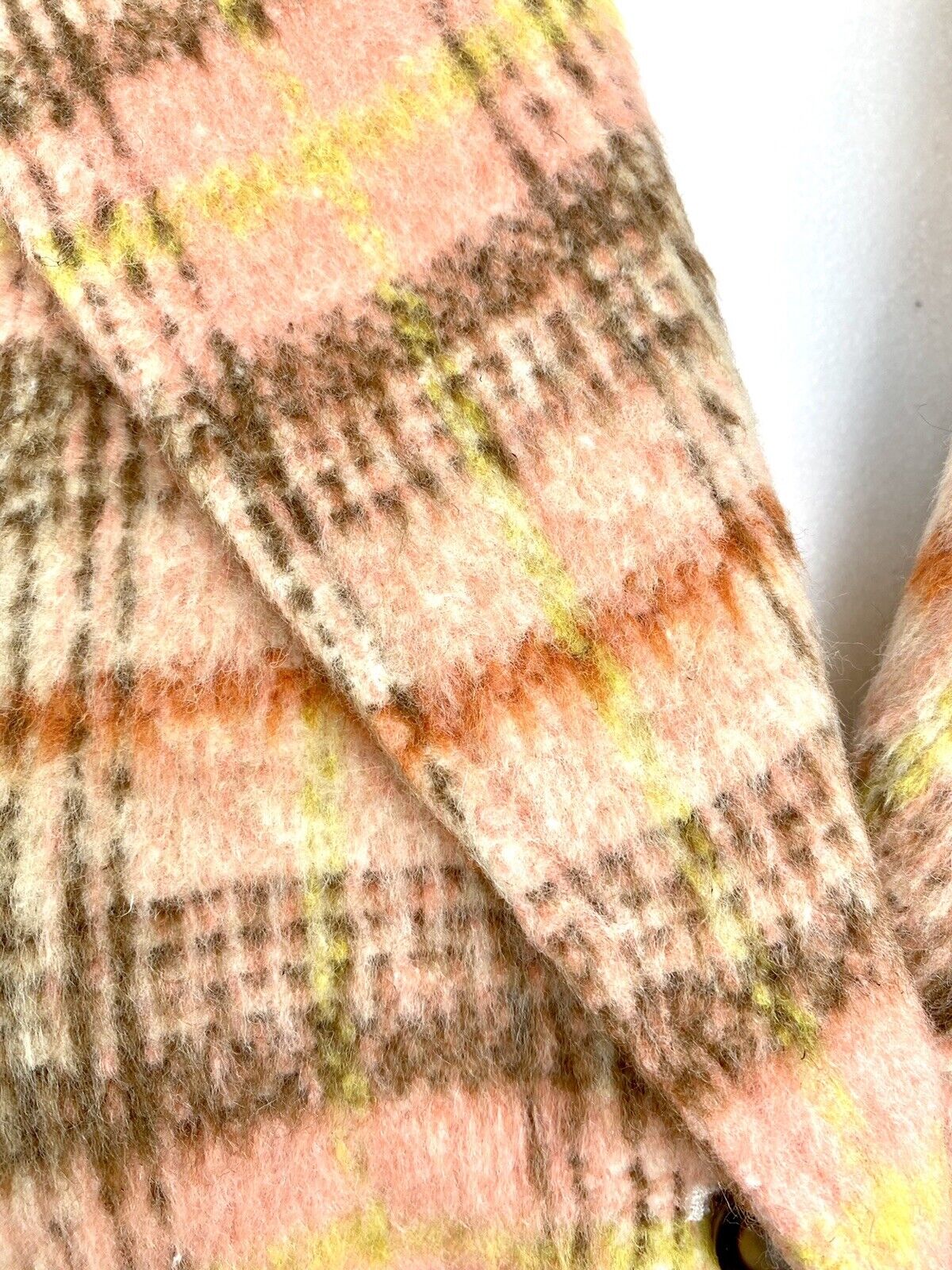 Aura Apricot plaid coat. XS/S price $78