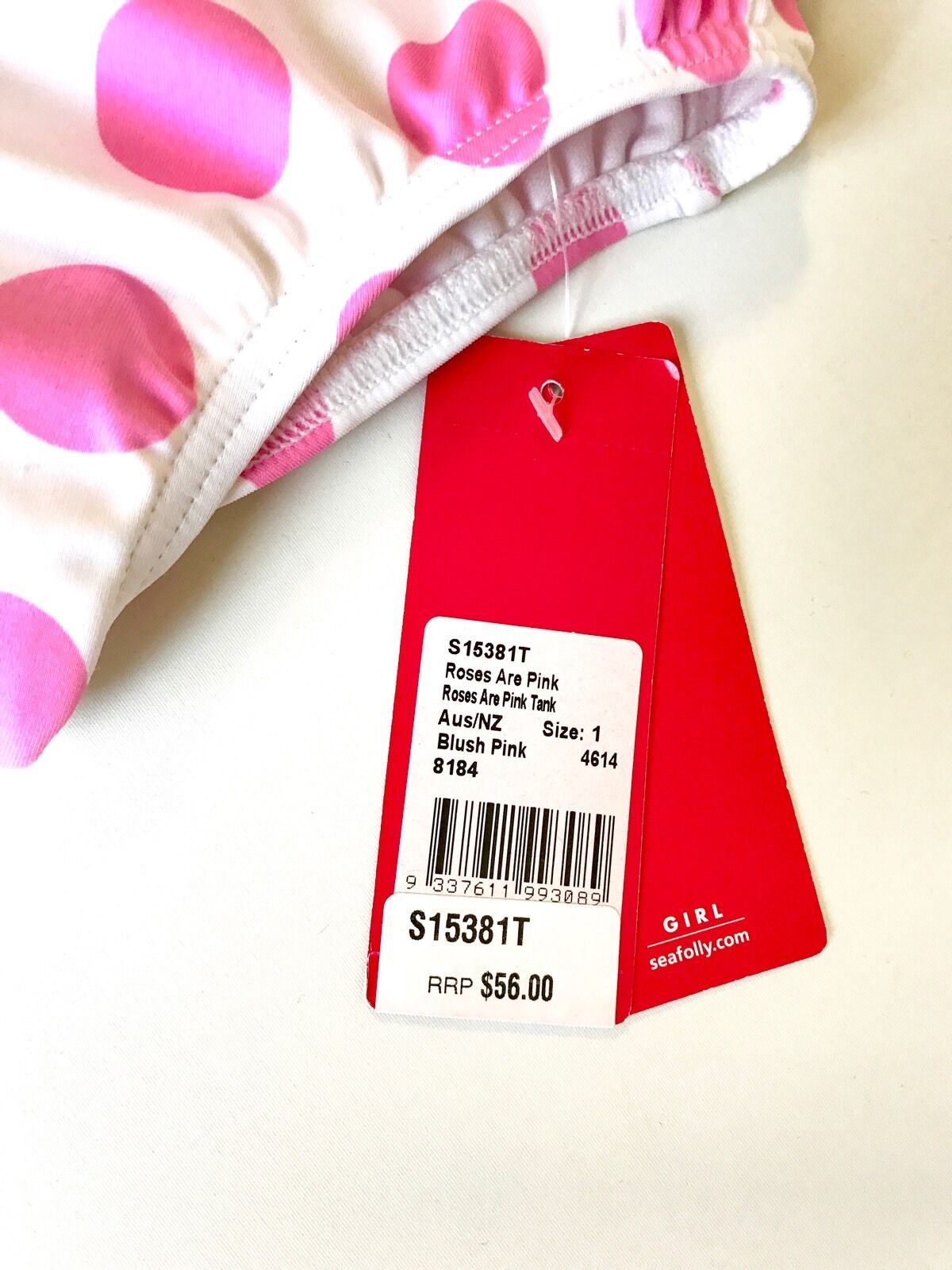 Seafolly Roses Are Pink Swimsuit 12-18 Months NWT Retails $56 Price $24