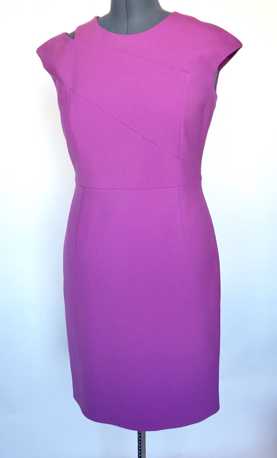 BOSS Hugo Boss Danouk Purple Cutout Sheath Dress Retail $575 Price $225 Size 10