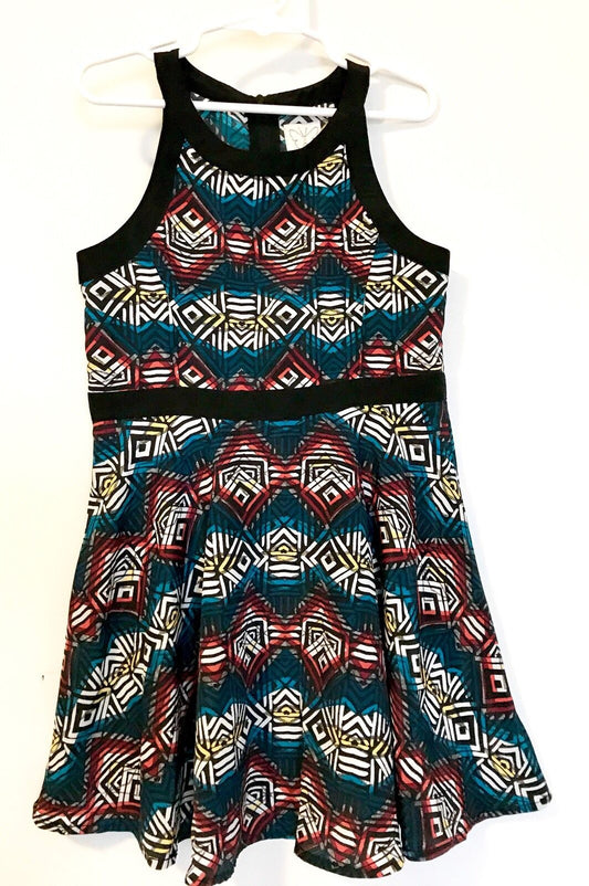 Ella Moss Black Band Diamond Silky Dress. NWT Retail $64 Price $29 Age 6X